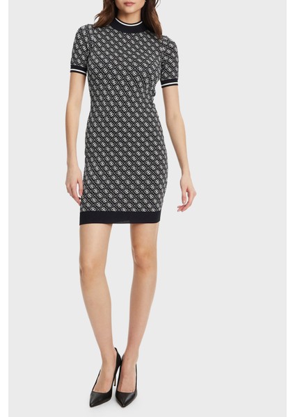 Ss Lise Slim Fit Bisiklet Yaka Logo Desenli Mini Elbise W3YK39Z37K0 Bayan Elbise W3YK39 Z37K0 Fbcf fiyatları