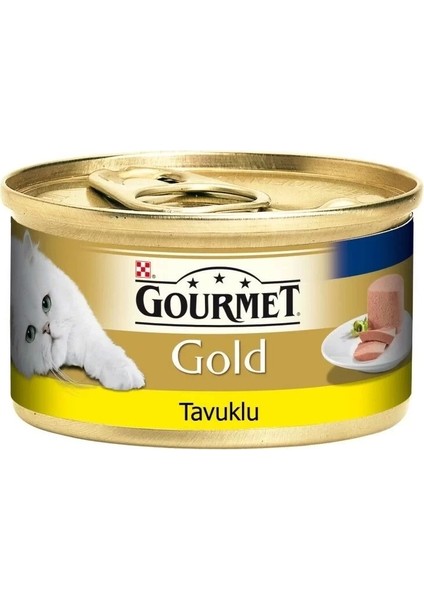 Gourmet Gold Kıyılmış Tavuklu Yetişkin Konserve Kedi Maması 85 gr
