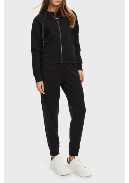 New Regular Fit Kapüşonlu Yaka Logolu Sweat W5YQ05KBYE2 Bayan Sweat W5YQ05 Kbye2 Jblk fiyatları