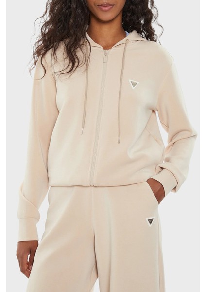 Olympe Regular Fit Kapüşonlu Fermuarlı Sweat V4YQ06KCAY2 Bayan Sweat V4YQ06 Kcay2 G1L9