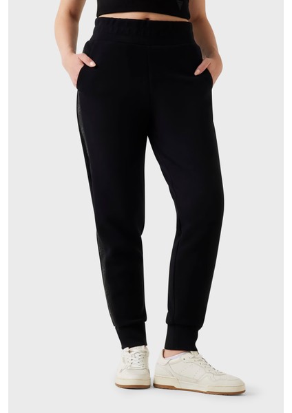 New Victoire Regular Fit Ribanalı Paça Logo Şeritli Pantolon W5YB11KBYE2 Bayan Pantolon W5YB11 Kbye2 Jblk