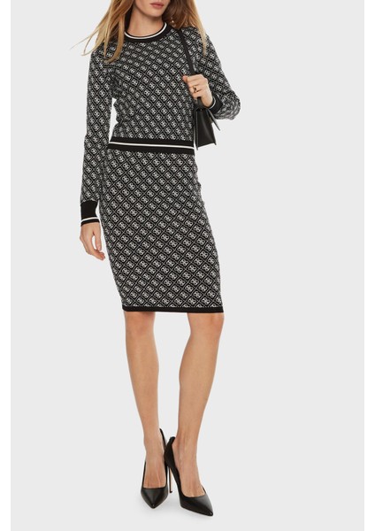 Lise Tamamı Logolu Slim Fit Normal Bel Triko Mini Etek W4BD53Z37K0 Bayan Etek W4BD53 Z37K0 Fbcf fiyatları