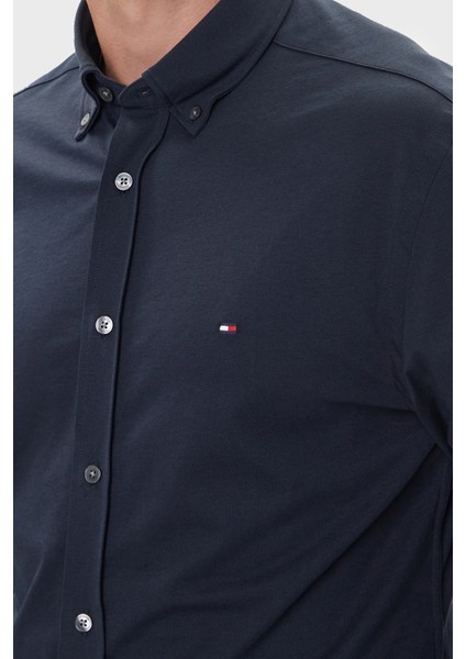 Pamuklu Regular Fit Düğmeli Yaka Uzun Kollu Gömlek Erkek Gömlek MW0MW39418 Dw5 fırsatları