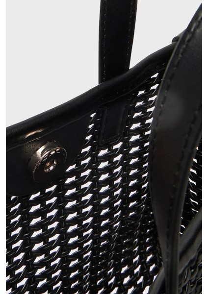 Brigitta Hasır Görünümlü Çıkarılabilir Askılı Mini Çanta HWWZ7206770 Bayan Çanta HWWZ72 06770 Bla