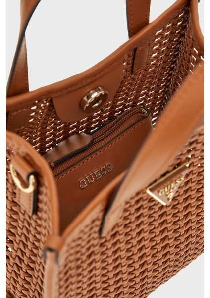 Brigitta Hasır Görünümlü Çıkarılabilir Askılı Mini Çanta HWWZ7206770 Bayan Çanta HWWZ72 06770 Cog