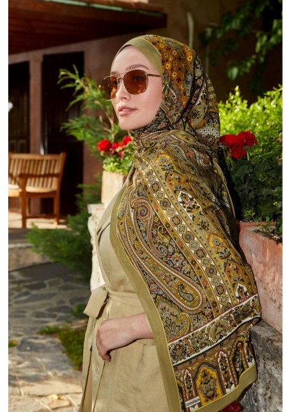 Pastel Yeşili Luven Sara Etnik Desenli Şal fiyatları