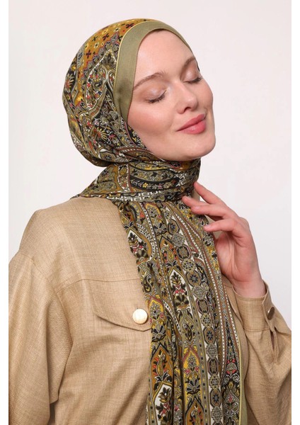 Pastel Yeşili Luven Sara Etnik Desenli Şal fırsatları