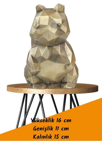 Dekoratif Sincap Biblo Heykel El Yapımı Sevimli Eşyası Poly Model Tasarım Ürünü