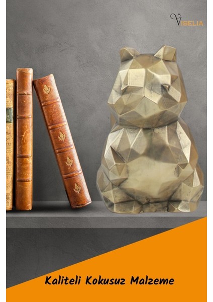 Dekoratif Sincap Biblo Heykel El Yapımı Sevimli Eşyası Poly Model Tasarım Ürünü