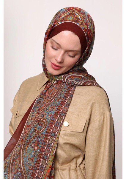 Bordo Luven Sara Etnik Desenli Şal fiyatları