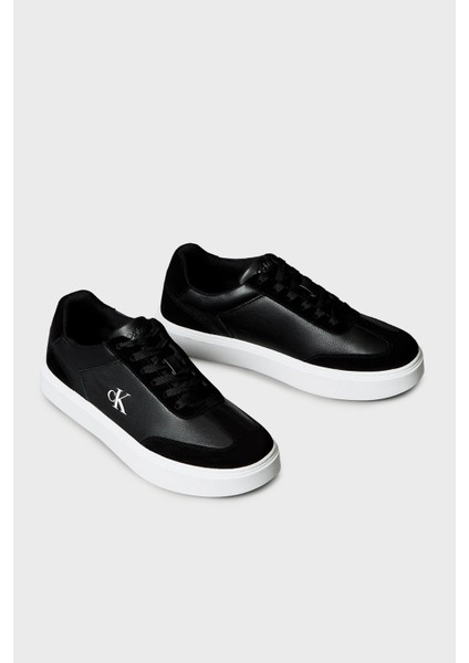 Hakiki Deri ve Süet Karışımlı Sneaker Ayakkabı YM0YM014290GM Erkek Ayakkabı YM0YM01429 0gm modelleri