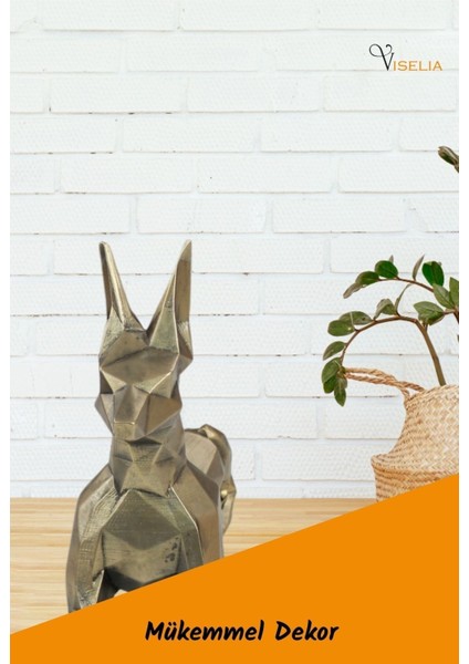 Dekoratif Köpek Biblo Heykel El Yapımı Doberman Hediyelik Süs Eşyası Poly Model Tasarım Ürünü