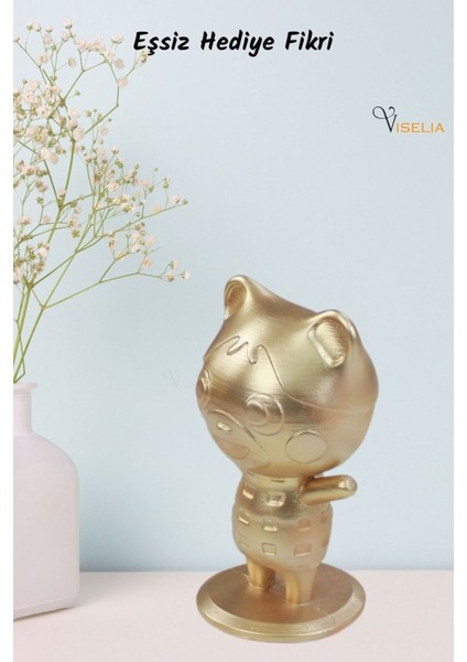 Dekoratif Küçük Ayı Biblo Heykel El Yapımı Hediyelik Süs Eşyası Sevimli Model Tasarım Ürünü