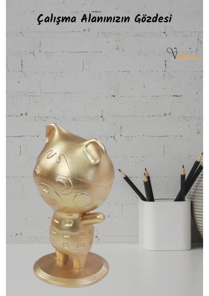 Dekoratif Küçük Ayı Biblo Heykel El Yapımı Hediyelik Süs Eşyası Sevimli Model Tasarım Ürünü