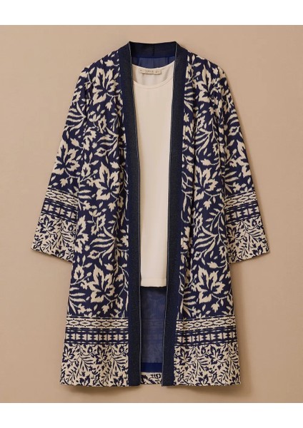 4003 Iç Bluz Sıfır Kollu Dışı Baskılı Kenarları Sim Detaylı Ikili Takım 10002512714003 #06-25#