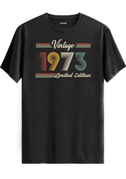 Klasik Vintage Tişört 1973 Tarihli Doğum Günü Hediyesi Bisiklet Yaka Vintage Tshirt