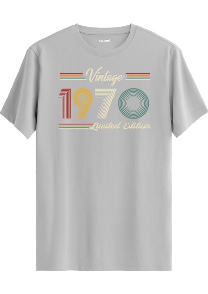 Klasik Vintage Tişört 1970 Tarihli Doğum Günü Hediyesi Bisiklet Yaka Vintage Tshirt