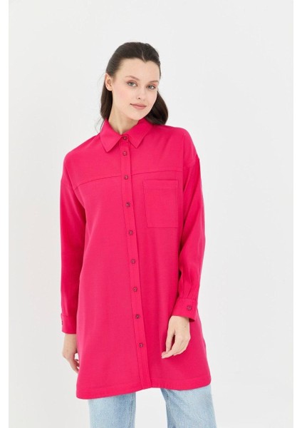 61012 Önden Düğmeli Cepli Klasik Spor Gömlek #06-25#