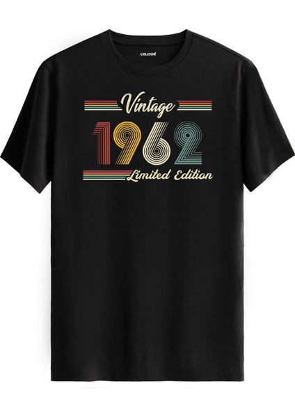 Klasik Vintage Tişört 1962 Tarihli Doğum Günü Hediyesi Bisiklet Yaka Vintage Tshirt