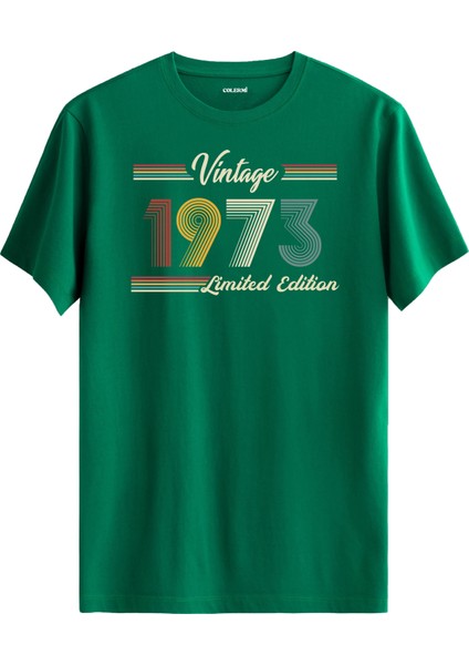 Klasik Vintage Tişört 1973 Tarihli Doğum Günü Hediyesi Bisiklet Yaka Vintage Tshirt