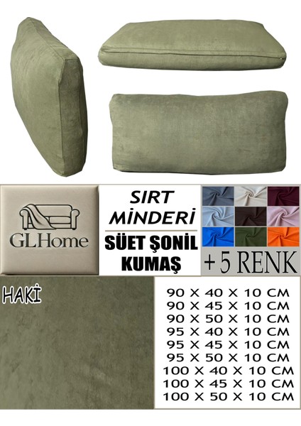 Süet Detaylı Angora Kumaş 4 Adet Sırt Minderi Kılıfı