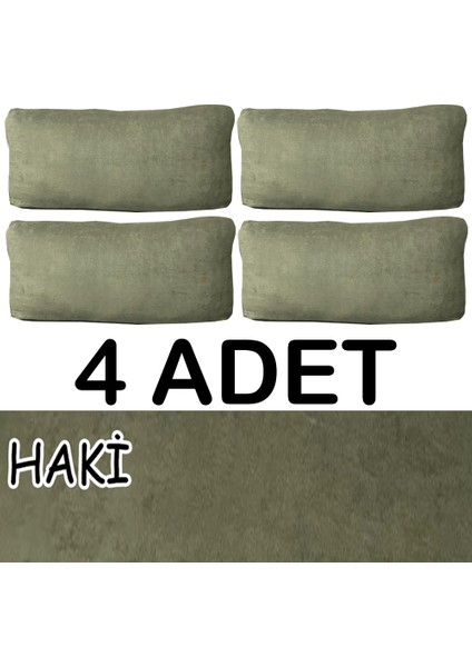 Süet Detaylı Angora Kumaş 4 Adet Sırt Minderi Kılıfı fiyatları