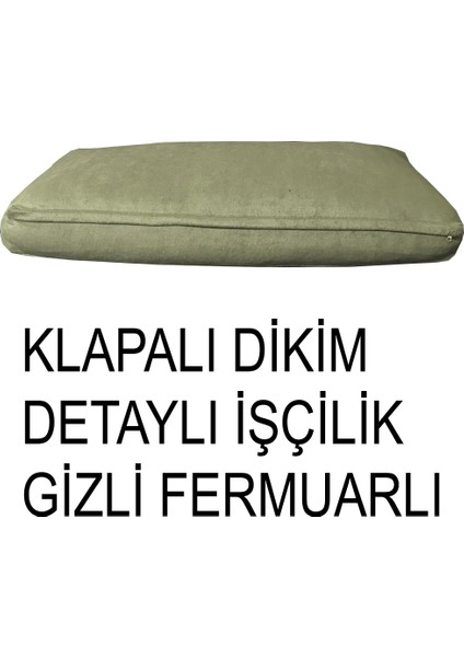 Süet Detaylı Angora Kumaş 4 Adet Sırt Minderi Kılıfı modelleri