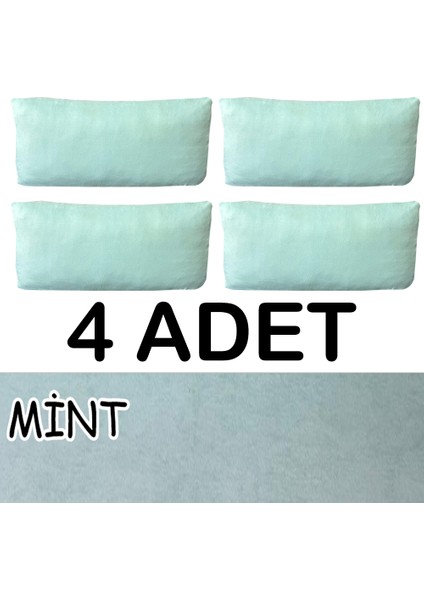 Süet Detaylı Angora Kumaş 4 Adet Sırt Minderi Kılıfı fiyatları