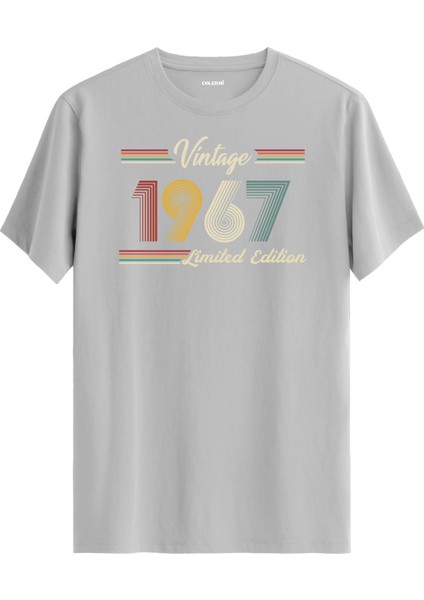 Klasik Vintage Tişört 1967 Tarihli Doğum Günü Hediyesi Bisiklet Yaka Vintage Tshirt