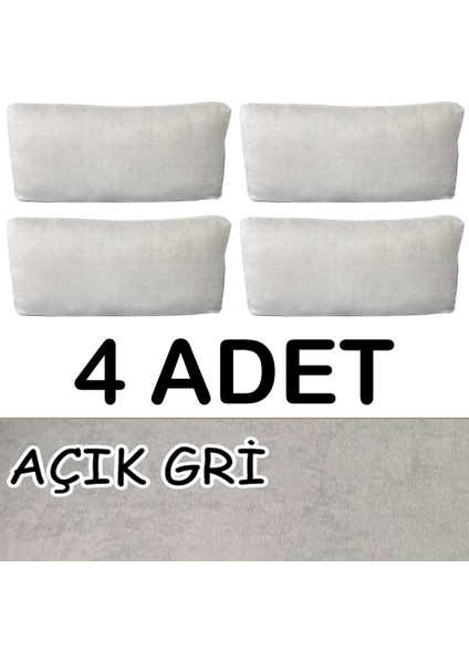 Süet Detaylı Angora Kumaş 4 Adet Sırt Minderi Kılıfı fırsatları