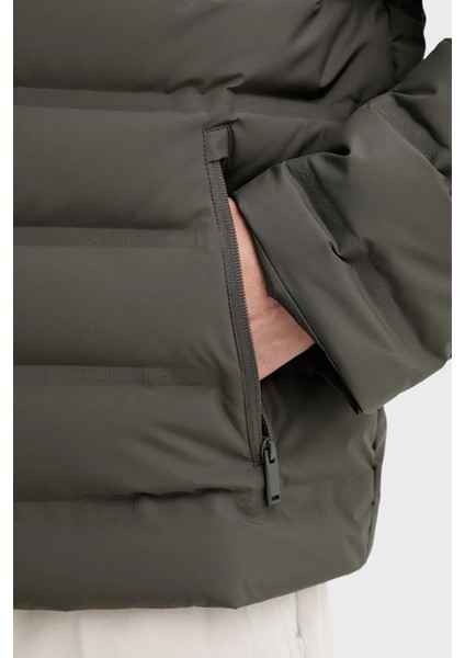 Kapitoneli Regular Fit Kapüşonlu Şişme Mont LV04LD521GPAR Erkek Mont LV04LD521G Par