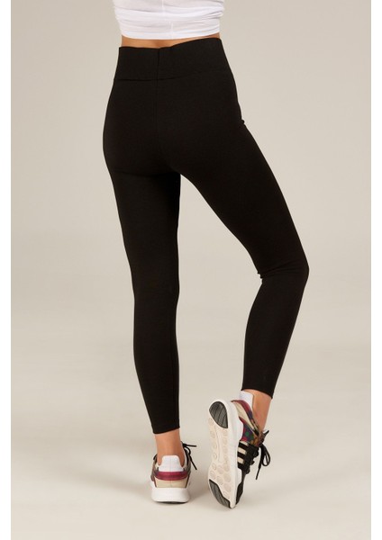 Kadın Siyah Yüksek Bel Korsajlı Spor Tayt fiyatları