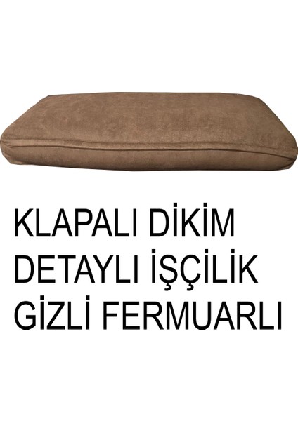Süet Detaylı Angora Kumaş 4 Adet Sırt Minderi Kılıfı modelleri