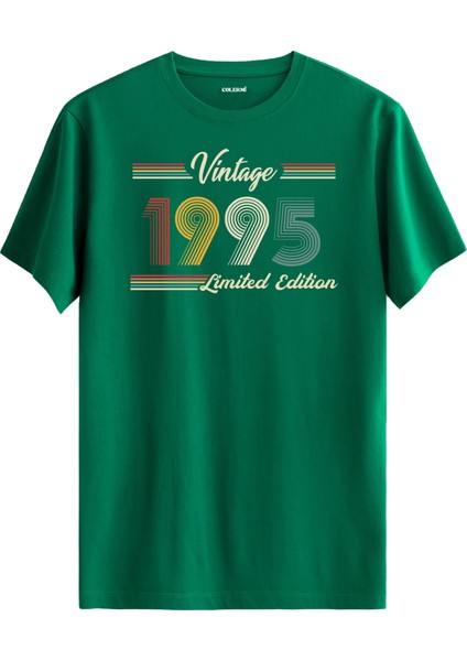 Klasik Vintage Tişört 1995 Tarihli Doğum Günü Hediyesi Bisiklet Yaka Vintage Tshirt