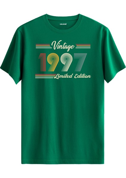 Klasik Vintage Tişört 1997 Tarihli Doğum Günü Hediyesi Bisiklet Yaka Vintage Tshirt