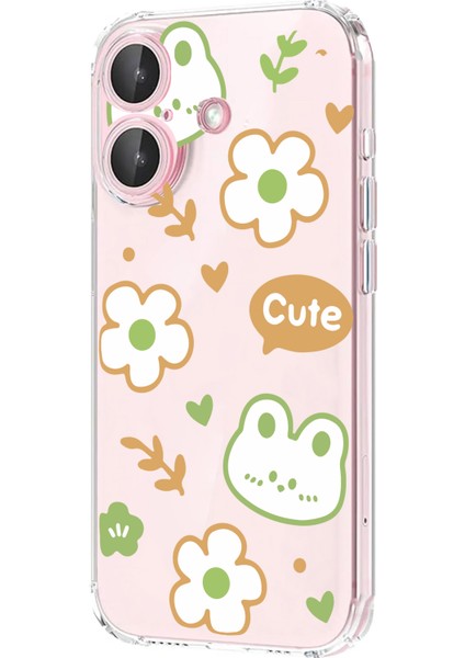 Iphone 16 Plus Uyumlu Desenli Şeffaf Silikon Kılıf MNL34 modelleri
