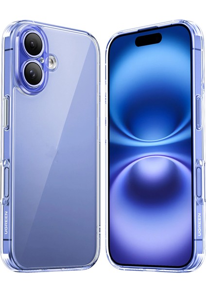 Iphone 16 Plus Uyumlu Desenli Şeffaf Silikon Kılıf Şeffaf