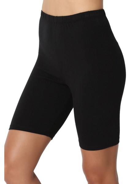 Kadın Siyah Pamuklu Kısa Tayt 3 Lü fiyatları