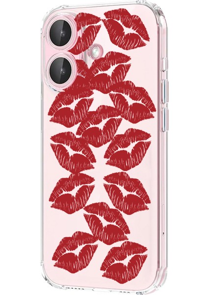 Iphone 16 Plus Uyumlu Desenli Şeffaf Silikon Kılıf MNL27 modelleri