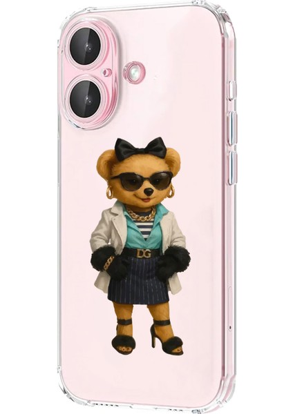 Iphone 16 Plus Uyumlu Desenli Şeffaf Silikon Kılıf MNL23 modelleri