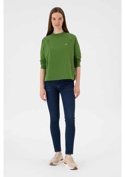 Kadın Yeşil Sweatshirt 50313610-VR054 fırsatları