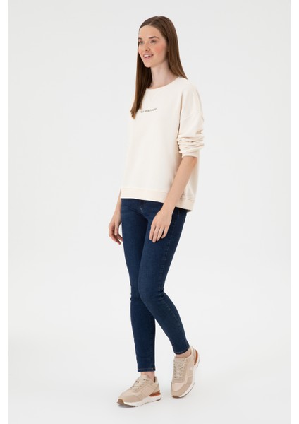 Kadın Krem Sweatshirt 50313562-VR071 fırsatları