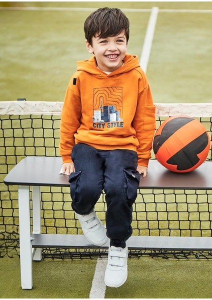 04-09 Yaş Erkek Çocuk Lacivert Renk Kargo Pantolon