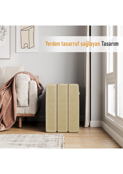 Katlanır Yatak, Kamp Yatağı, Çocuk Yatağı, Taşınabilir Yer Yatağı 22 Dens - 155X65X10 cm - Bej indirimleri