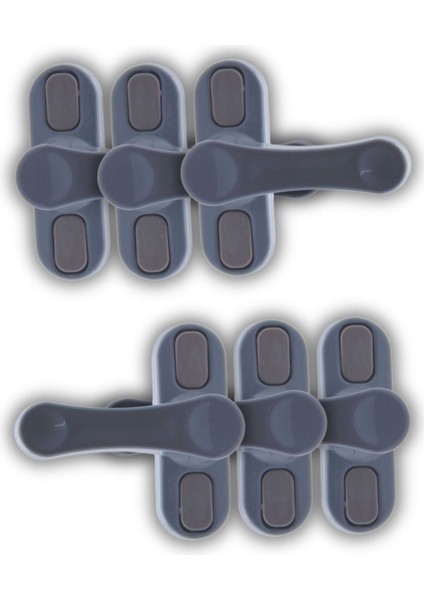 Gri Pencere Emniyet Kilidi 6 Adet Çocuk Hırsız Kilidi Çekmeli Metal Kilit indirimleri