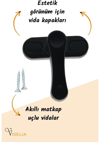 Siyah Pencere Emniyet Kilidi Çocuk Hırsız Kilidi Çekmeli Metal Kilit