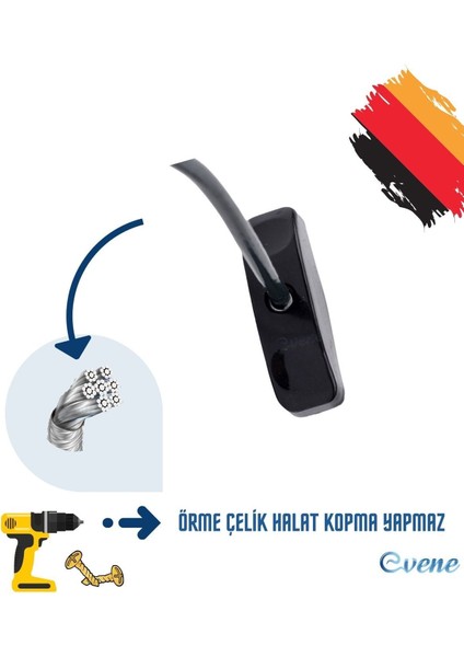 Siyah Pencere Kilidi Halatlı Çocuk Güvenlik Emniyet Hırsız Pimapen Pvc Kapı Bebek Pimapen Kilidi