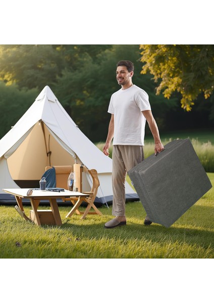 Katlanır Yatak, Misafir, Seyahat, Kamp, Araç, Karavan, Çadır, Yoga 22 Dens 190X65X10 cm - Gri modelleri