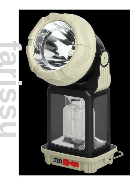 Çok Fonksiyonlu Şarjlı Kamp Lambası Feneri - Güneş Enerjili, Powerbank Özellikli, 4 Modlu, Suya Dayanıklı