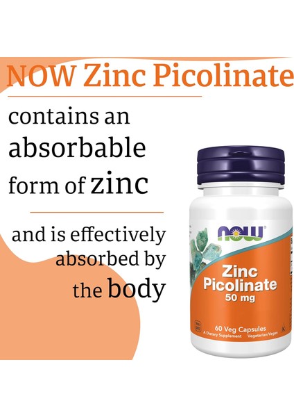 Zinc Picolinate 50 mg 120 Veg Caps Çinko Pikolinat Mineral Güçlü Immune fiyatları